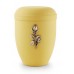 Biodegradable Urn (Yellow with Gold Rose Motif)